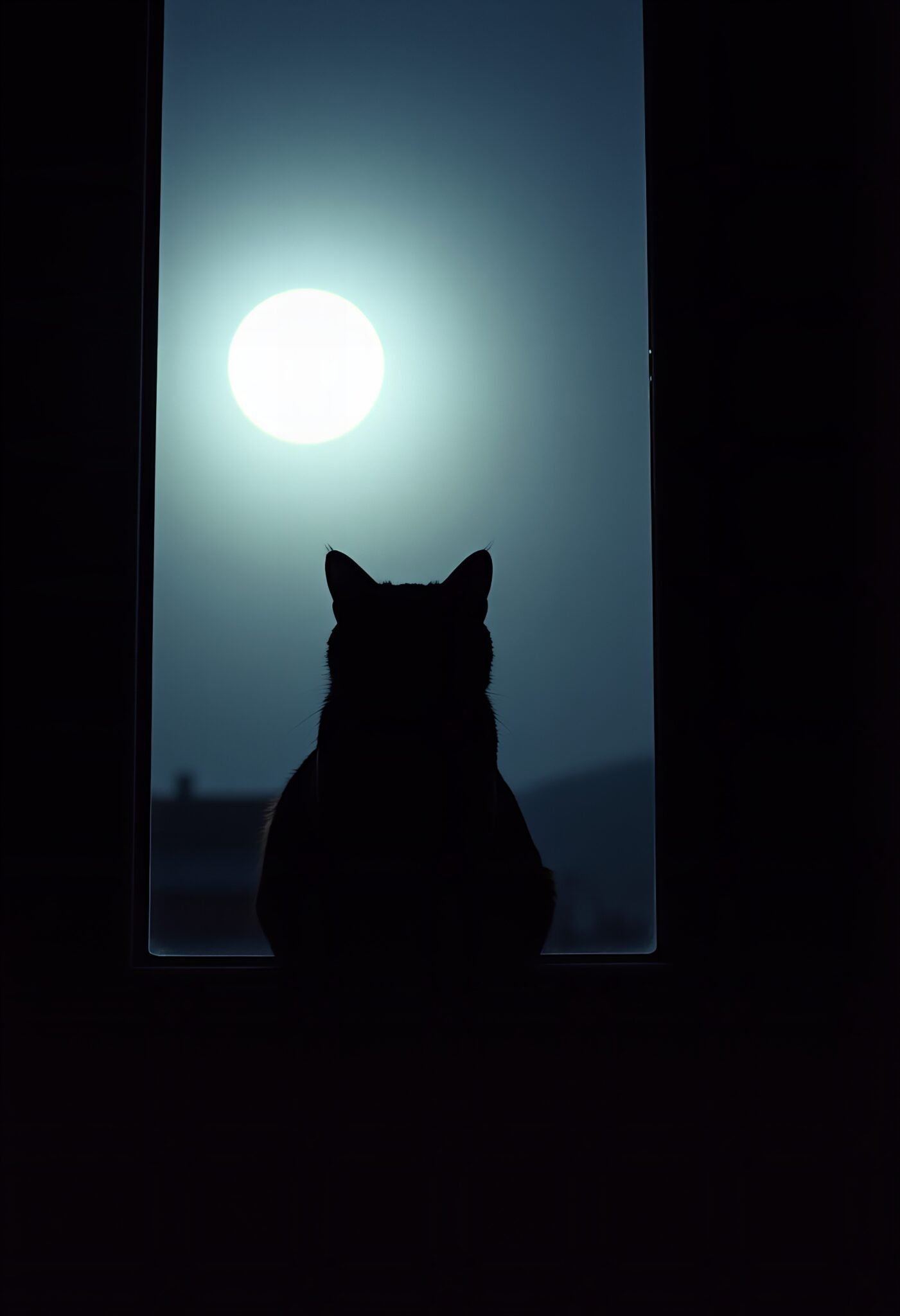 Chat en pleine séance de jeu du soir avec une canne à plumes