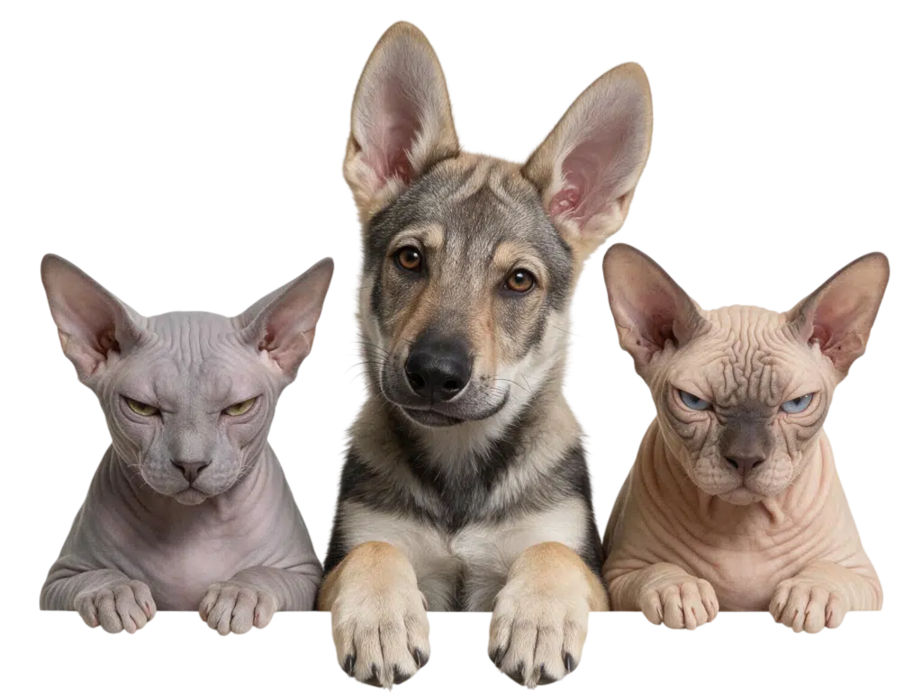 Les animaux testeur : Pharaon , Seth et Blesk