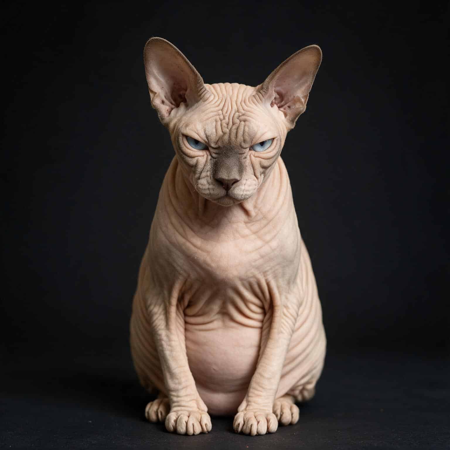Pharaon, chat Sphynx, testeur résident de JsemAnimo